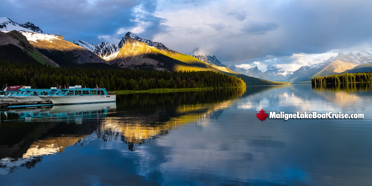 Maligne Lake Boat Cruise July 2024 Evening Photos