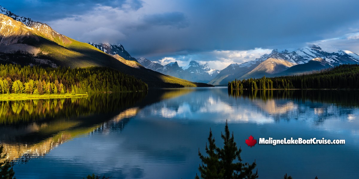 Maligne Lake Boat Cruise July 2024 Evening Photos