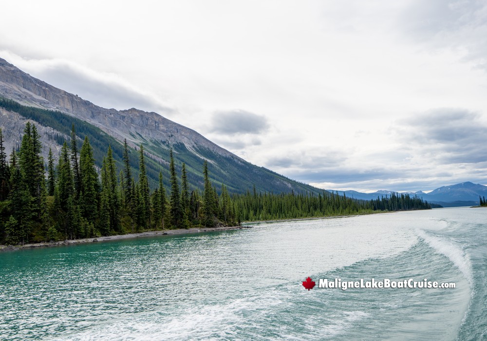 Maligne Lake's South Mountain Ranges