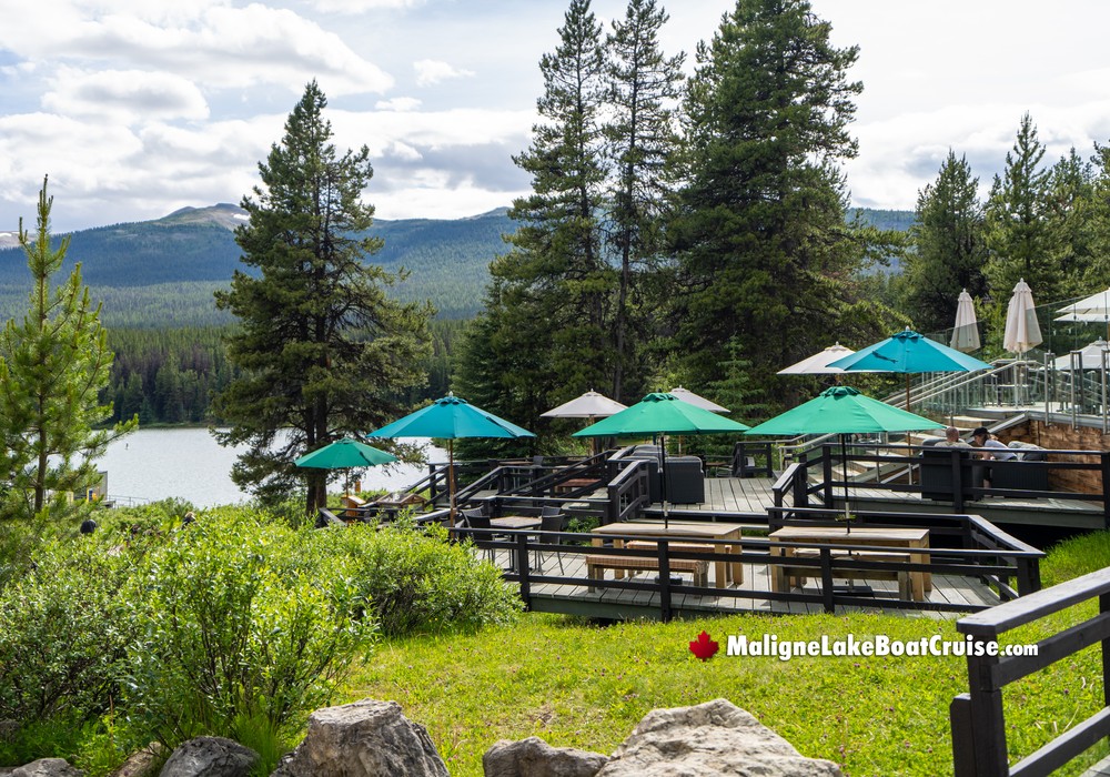 Maligne Lake's Restaurant Patio